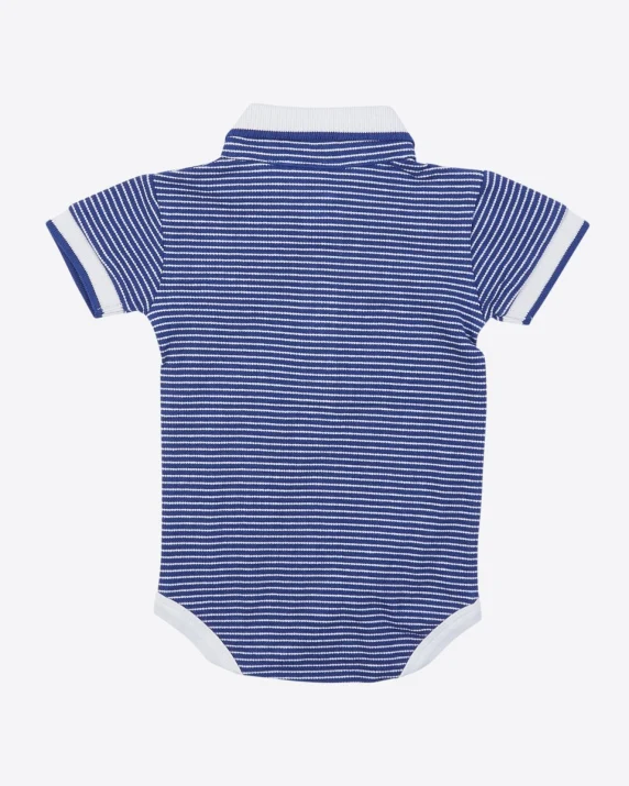 Leicester City Polo Crest Stripe Bodysuit - Baby