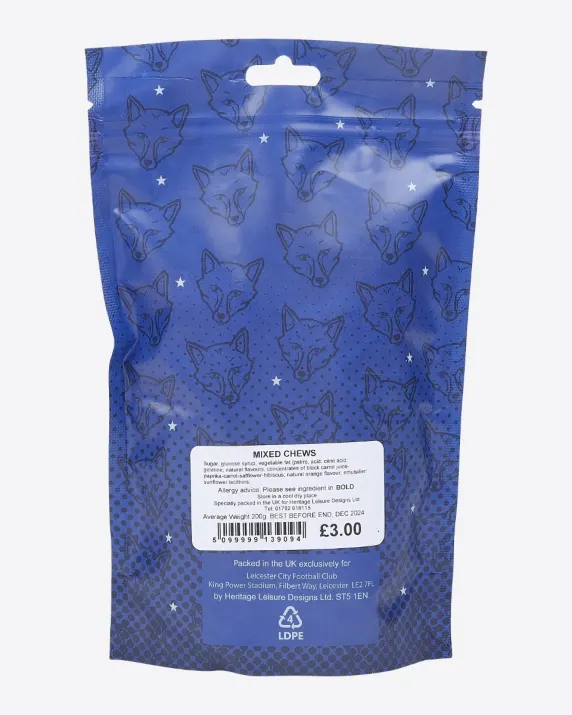 Leicester City Sweet Pouch - Fruit Chews