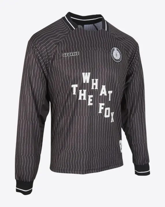 Leicester City Black Pinstripe Thai Street Jersey - Adults
