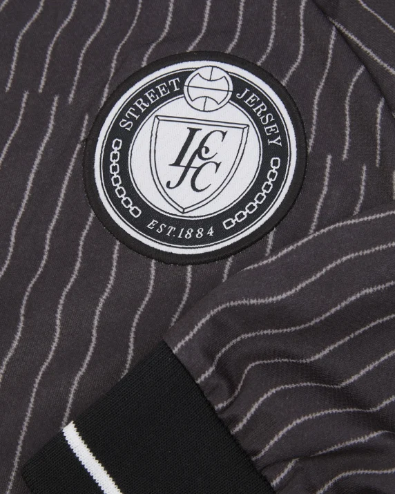 Leicester City Black Pinstripe Thai Street Jersey - Adults