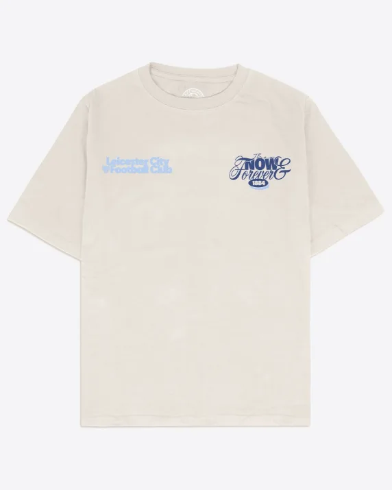 Leicester City Then, Now & Forever Script T-Shirt - Mens