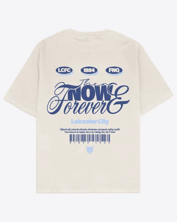 Leicester City Then, Now & Forever Script T-Shirt - Mens