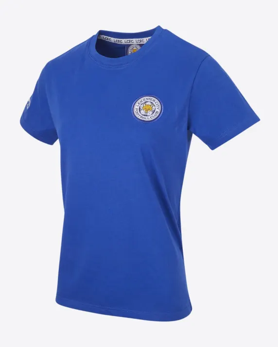Leicester City Blue Essential Crest T-Shirt - Womens