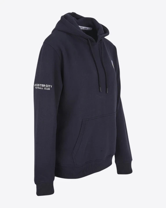 Leicester City Navy Essential Crest Hoody - Womens