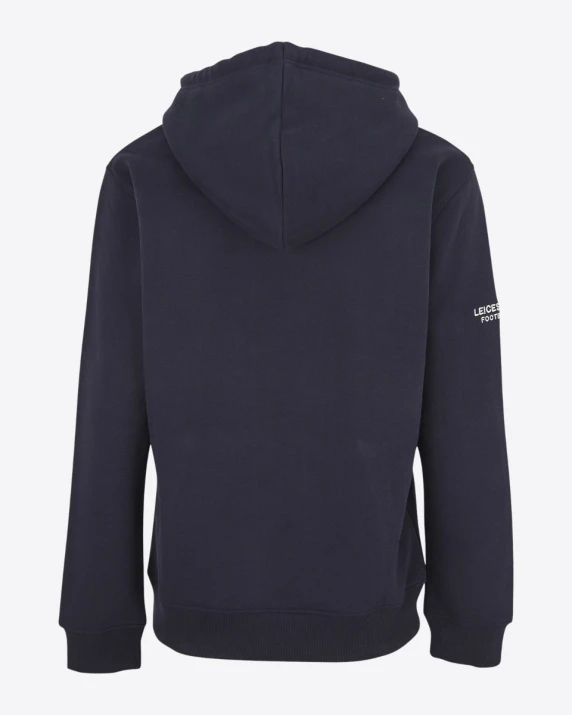 Leicester City Navy Essential Crest Hoody - Womens