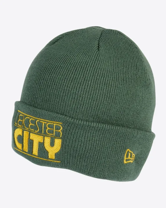 Leicester City New Era Green Retro Cuff Knit Beanie Hat