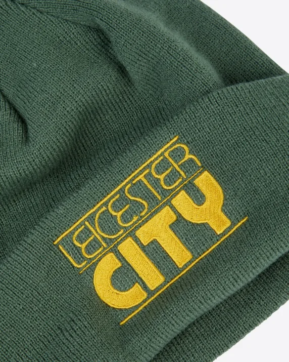Leicester City New Era Green Retro Cuff Knit Beanie Hat