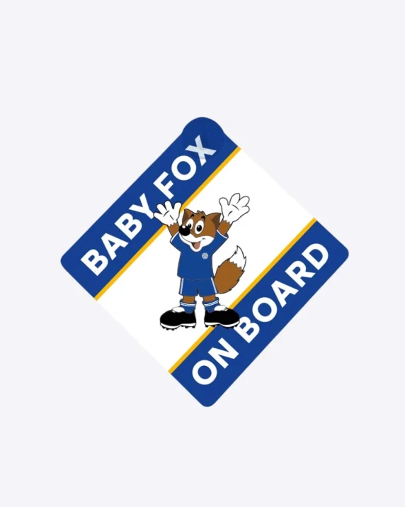 Leicester City Baby Fox On Board Car Sign