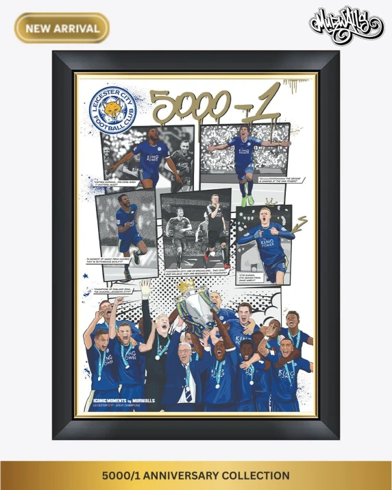 5000/1 Anniversary Collection - LCFC X MurWalls -  Framed Print