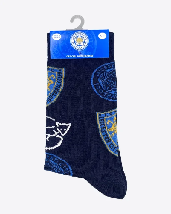 Leicester City Retro Crest Socks
