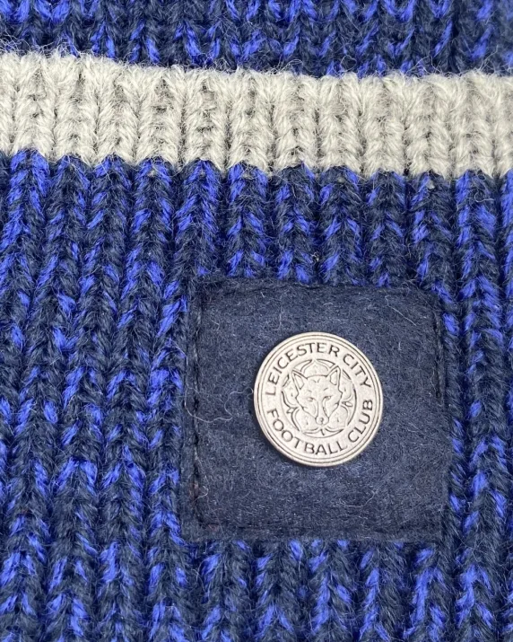 Leicester City Mixed Yarn Crest Cuff Knit