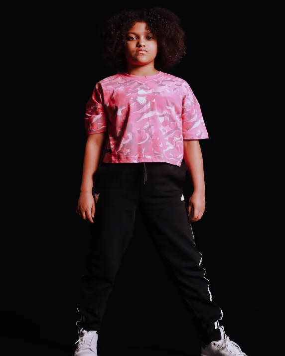 Adidas Pink Print T-Shirt Kids