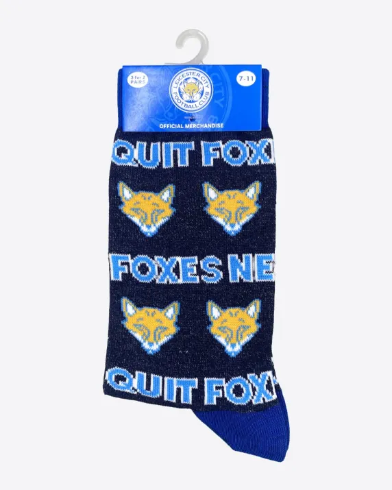Leicester City Foxes Never Quit Socks