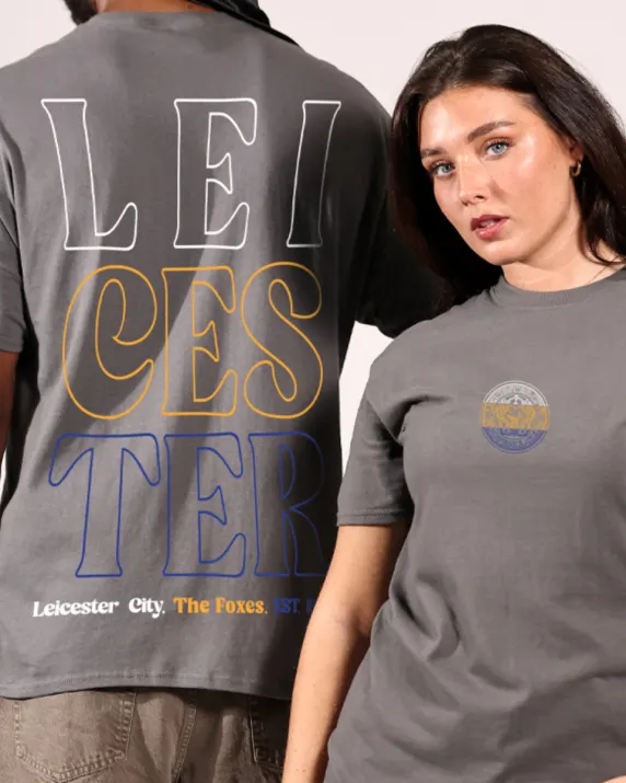 Leicester City Three Colour Crest T-Shirt - Adults