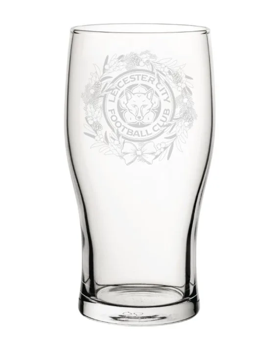 Leicester City Christmas Wreath Pint Glass