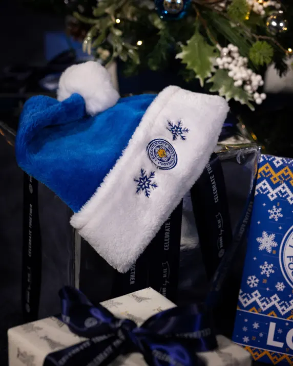 Leicester City Christmas Snowfall Santa Hat