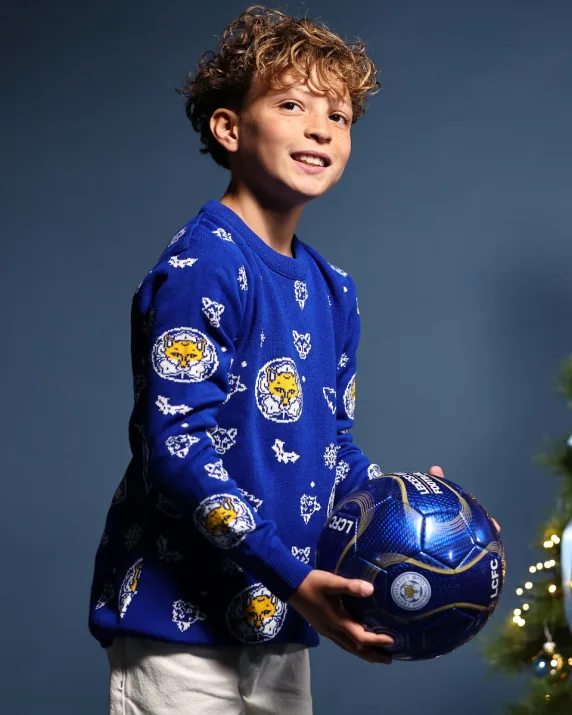 Leicester City Festive Foxes Christmas Jumper - Kids