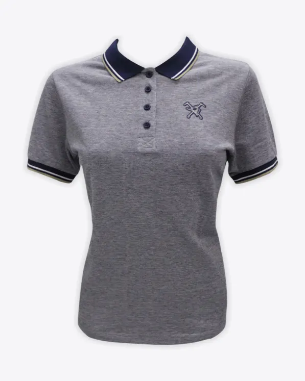 Fox & Crop Navy Polo - Womens