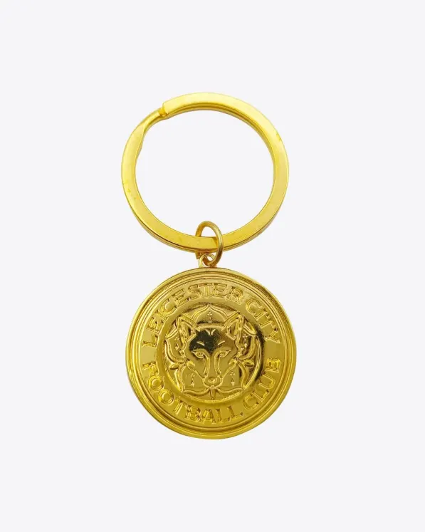 Leicester City Gold Crest Keyring