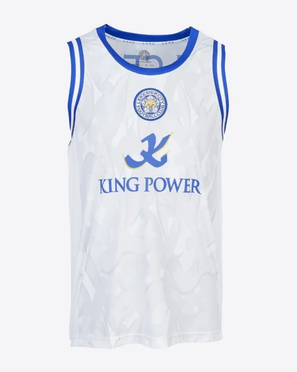 Leicester City King Power Retro - White Basketball Vest