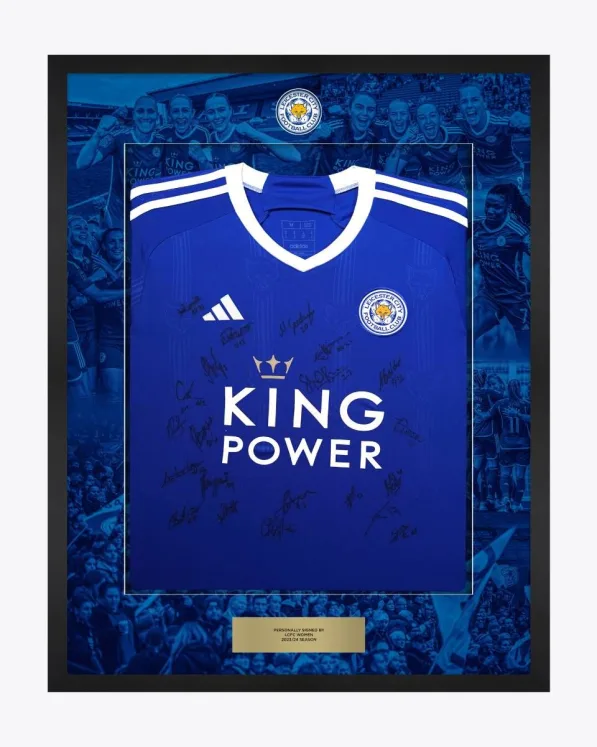 2023/24 Framed Signed LCFC Women Squad Home Shirt