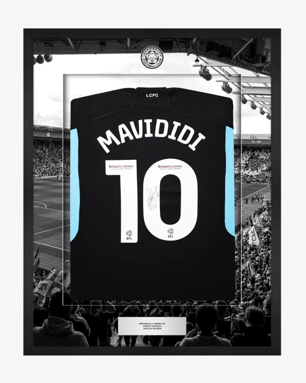 2023/24 Framed Signed Stephy Mavididi Away Shirt