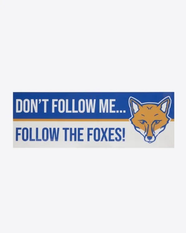 Leicester City Follow the Foxes Banner Car Sticker