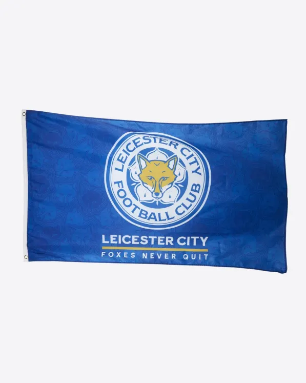 Leicester City Foxes Never Quit Crest Flag