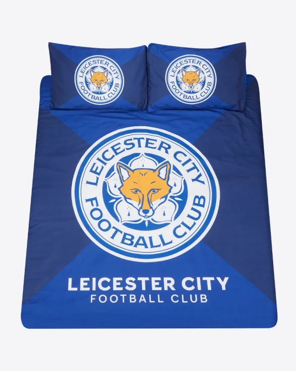 Leicester City Club Crest Duvet Set - Double