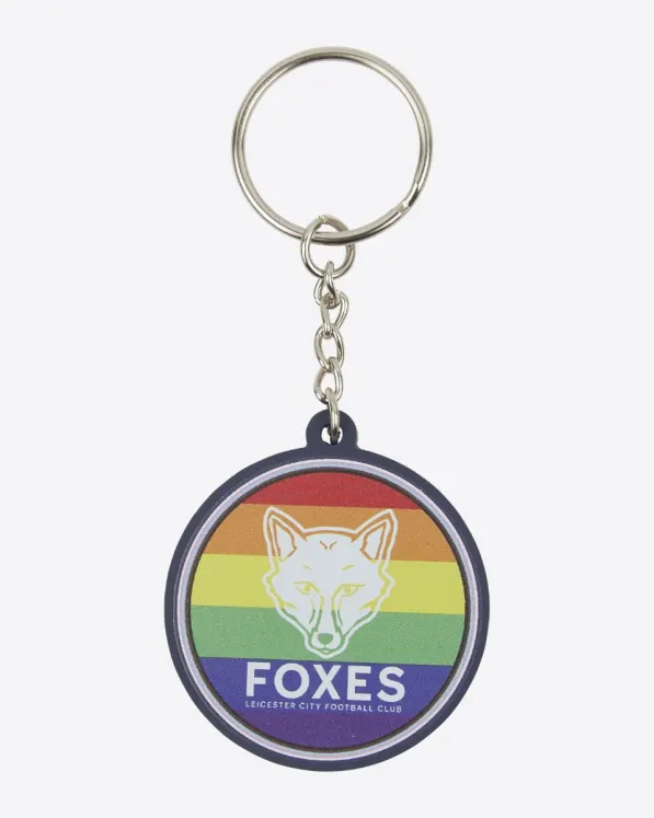 Leicester City Foxes Rainbow Keyring