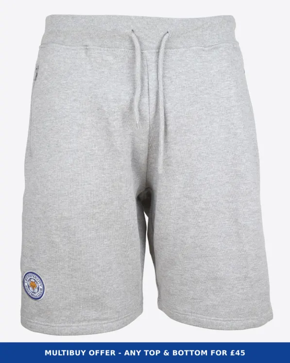 Leicester City Grey Essential Crest Shorts - Mens