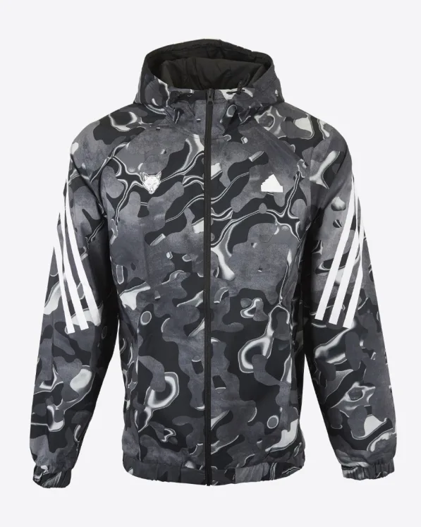 adidas Black Print Jacket - Mens