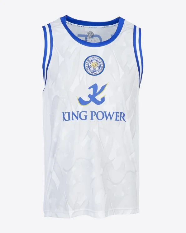 Leicester City King Power Retro - White Basketball Vest