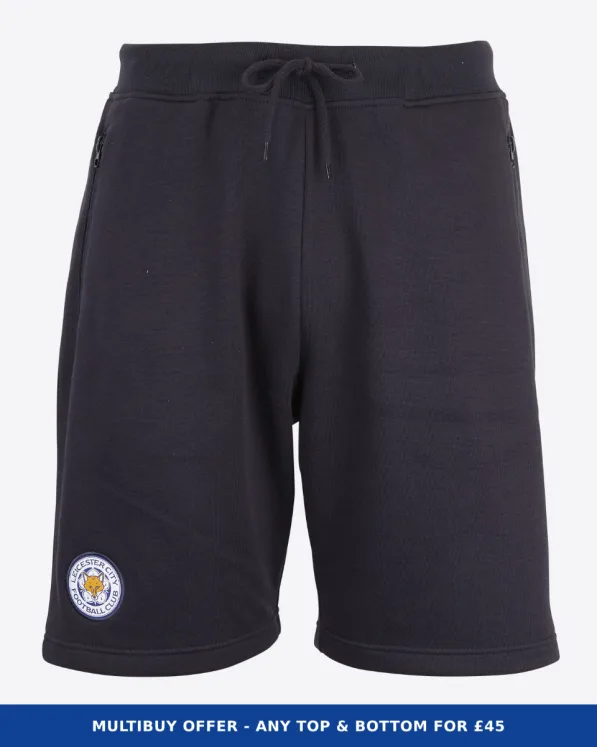 Leicester City Navy Essential Crest Shorts - Mens