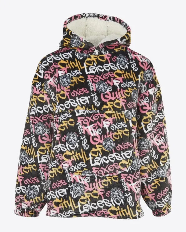 Leicester City Sherpa Graffiti Snuggle Hoody - Kids