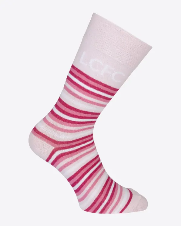 Leicester City Striped Socks - Pink