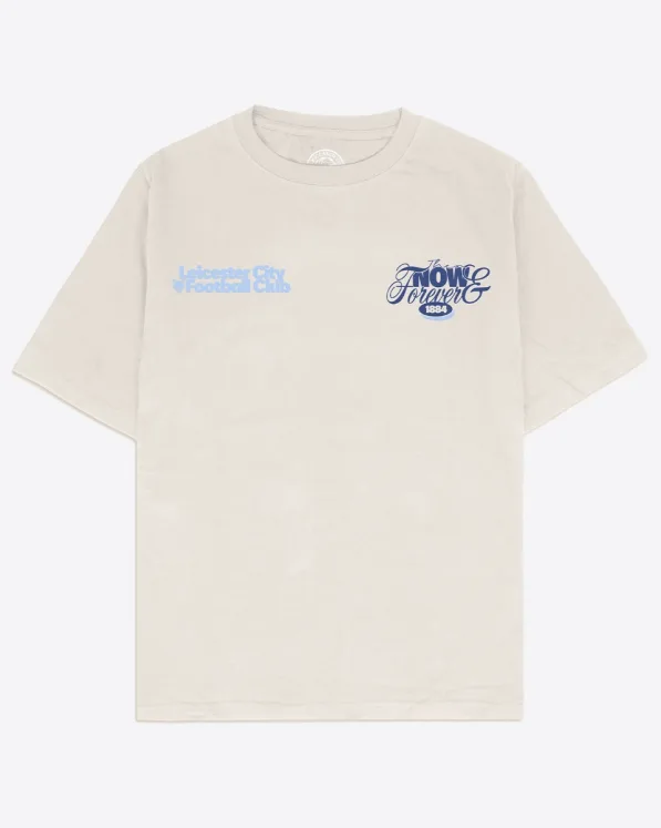 Leicester City Then, Now & Forever Script T-Shirt - Mens