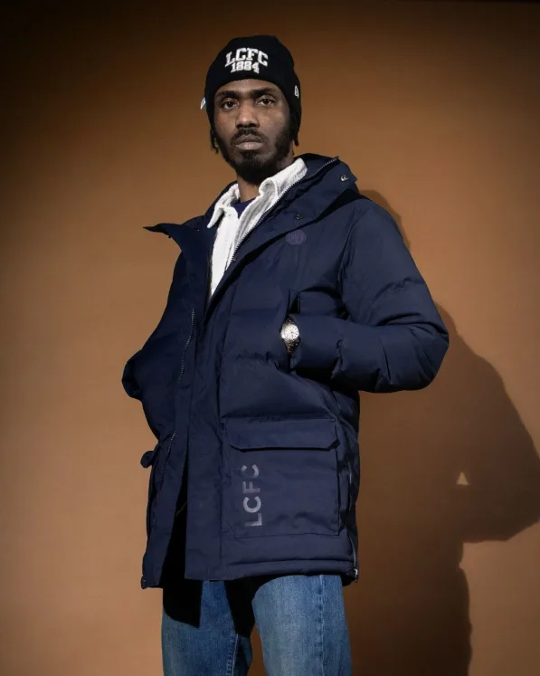 Leicester City Tonal Padded Parka Coat - Mens