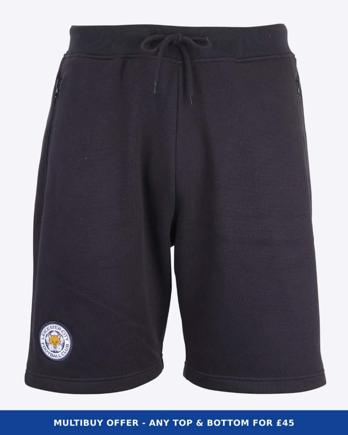 Leicester City Navy Essential Crest Shorts - Mens