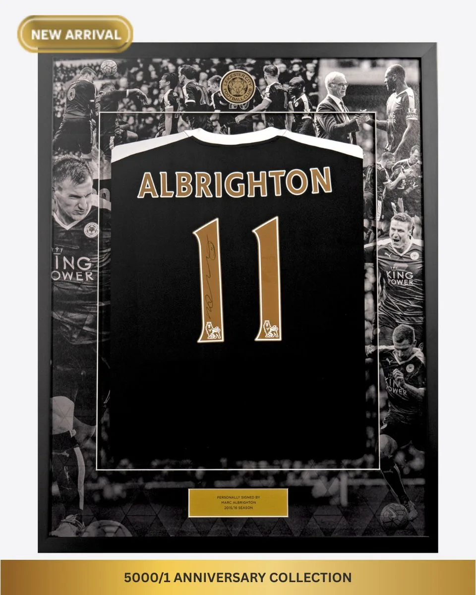 5000/1 Anniversary Collection - Framed Albrighton Signed Away Shirt