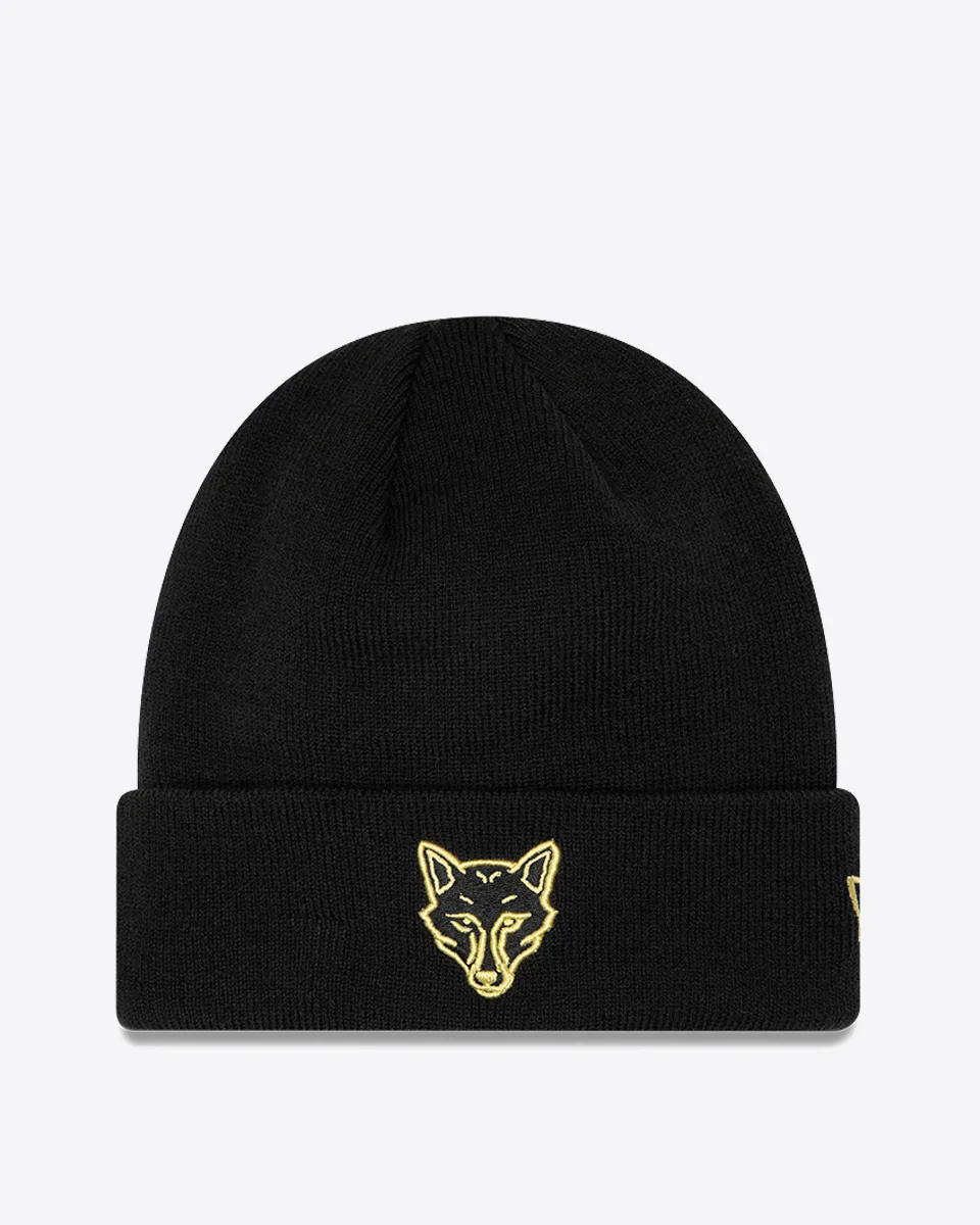 Leicester City New Era Black Womens Cuff Knit Beanie Hat