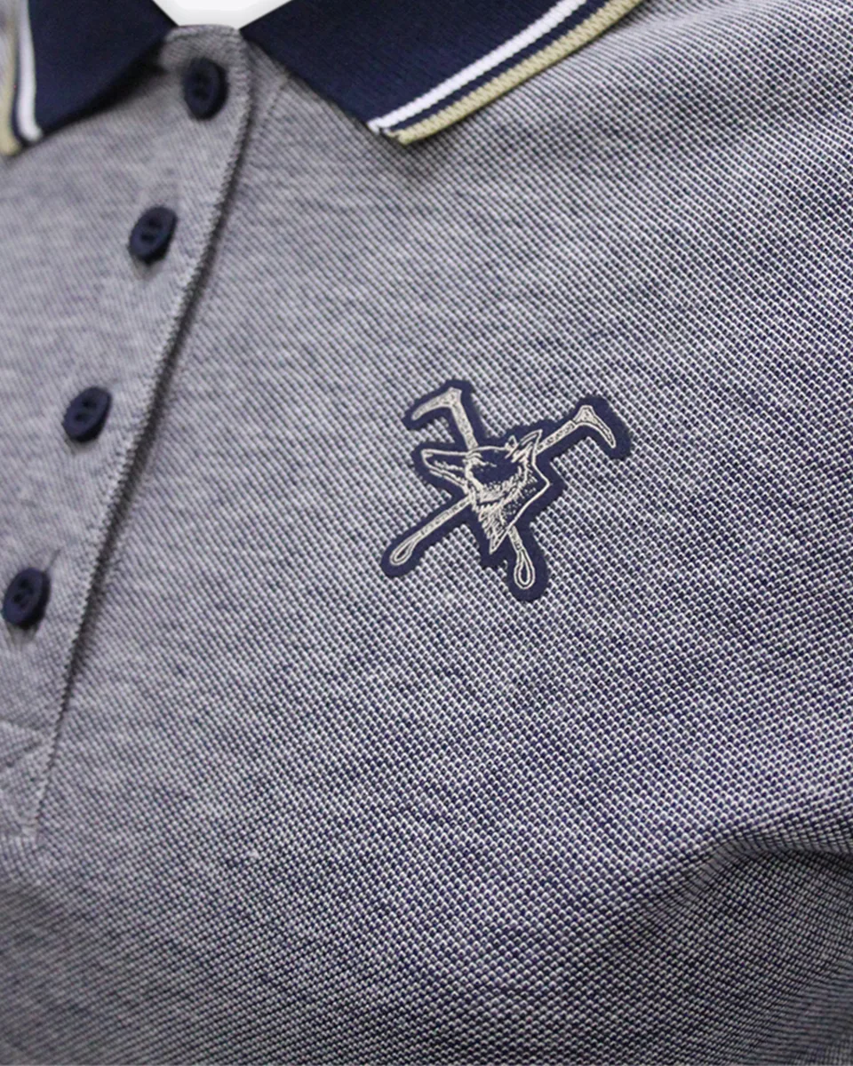 Fox & Crop Navy Polo - Womens