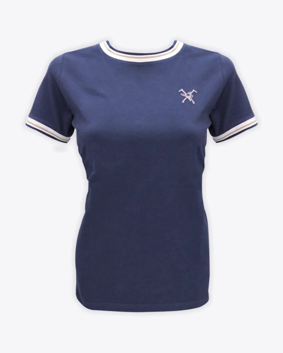 Fox & Crop Navy T-Shirt - Womens