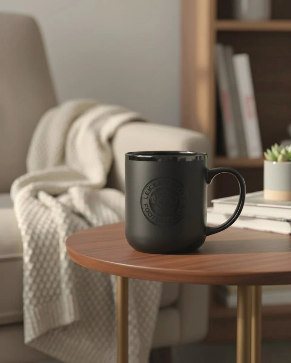 Leicester City Matte Black Tonal Mug