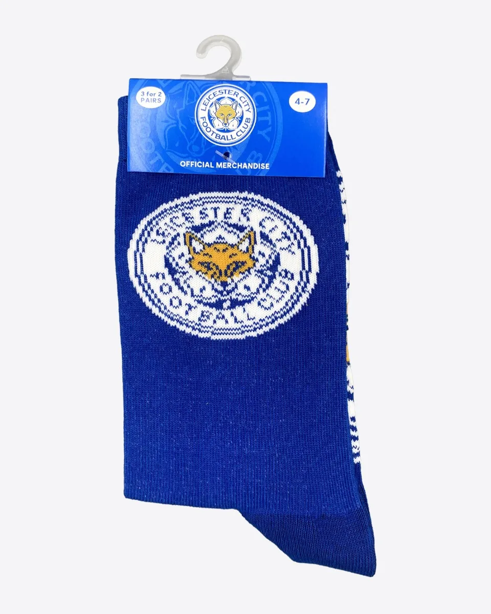 Leicester City Club Crest Socks - Mens