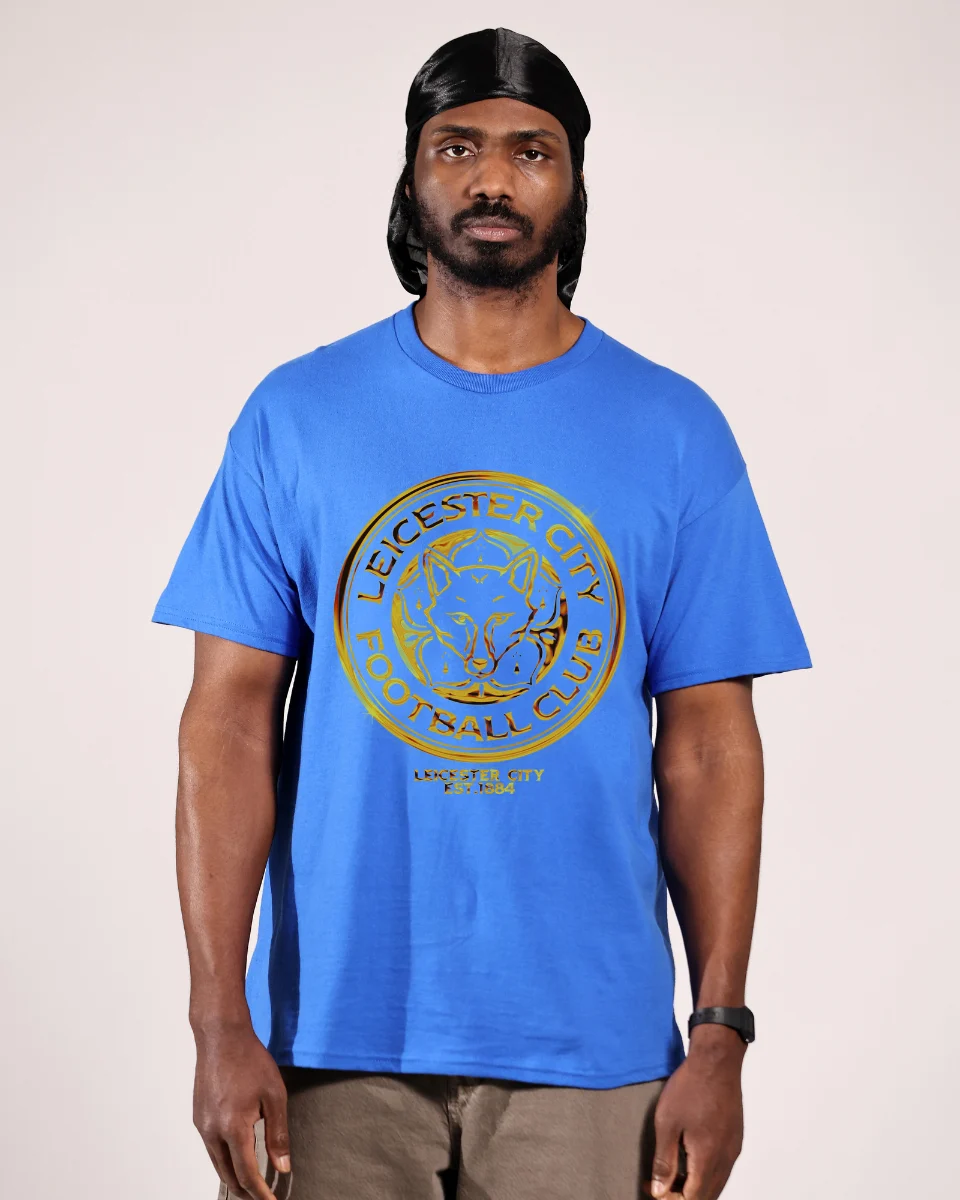 Leicester City Gold Chrome T-Shirt - Adults