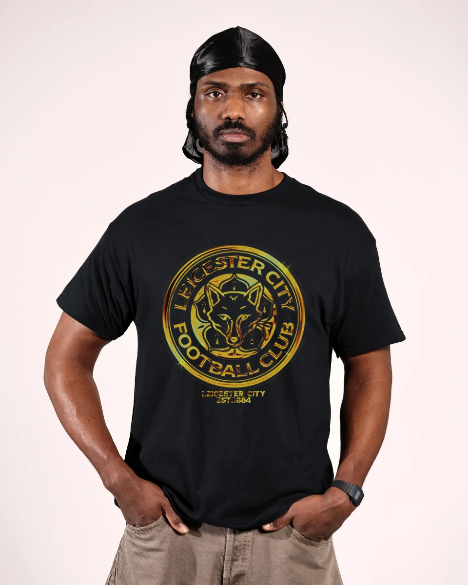 Leicester City Gold Chrome T-Shirt - Adults