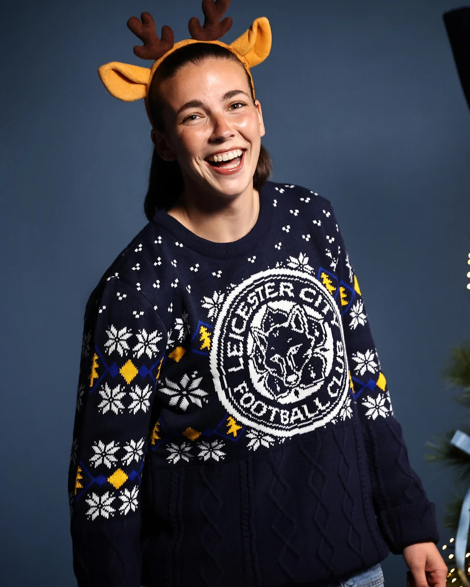 Leicester City Cable Knit Christmas Jumper - Adults
