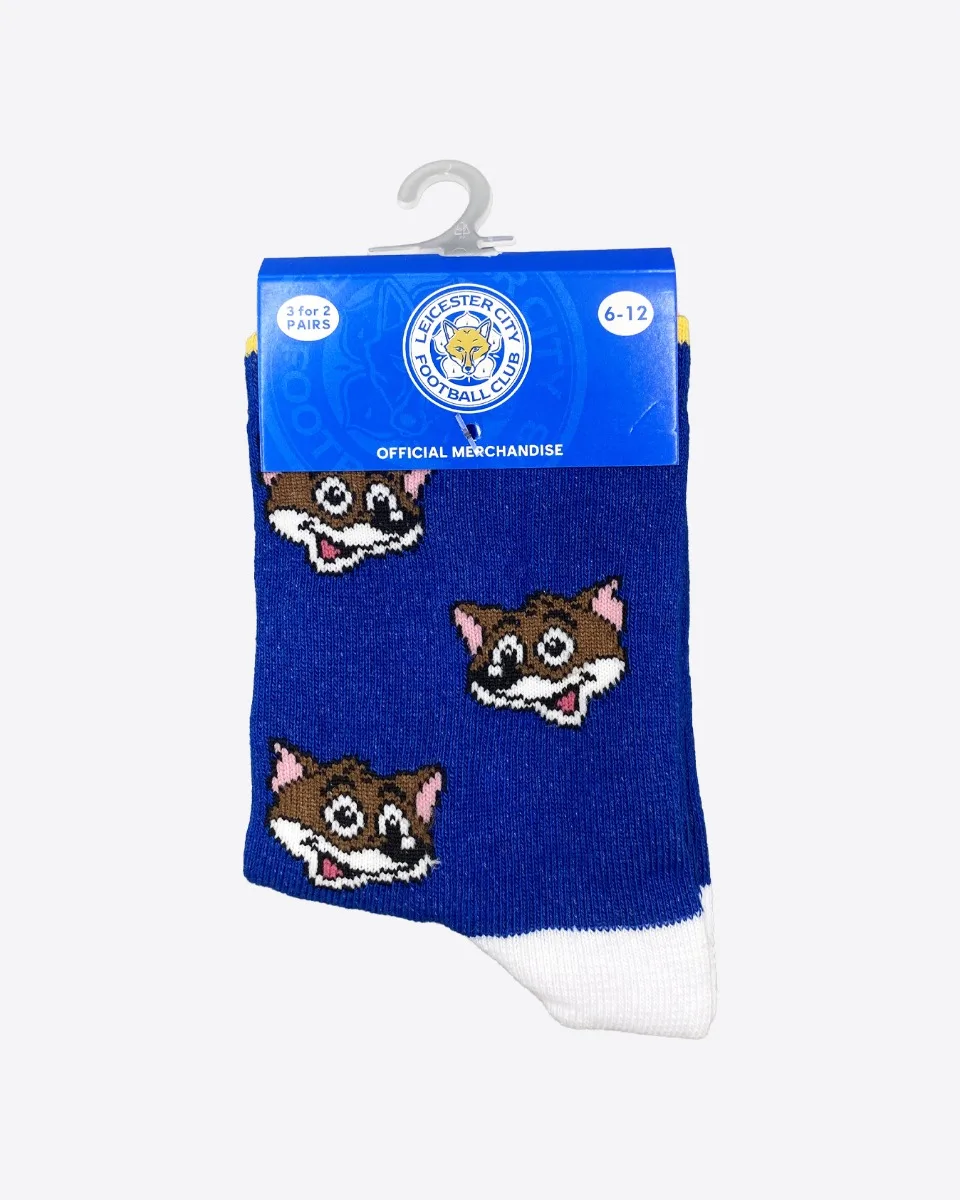 Leicester City Filbert Fox Head Socks - Kids