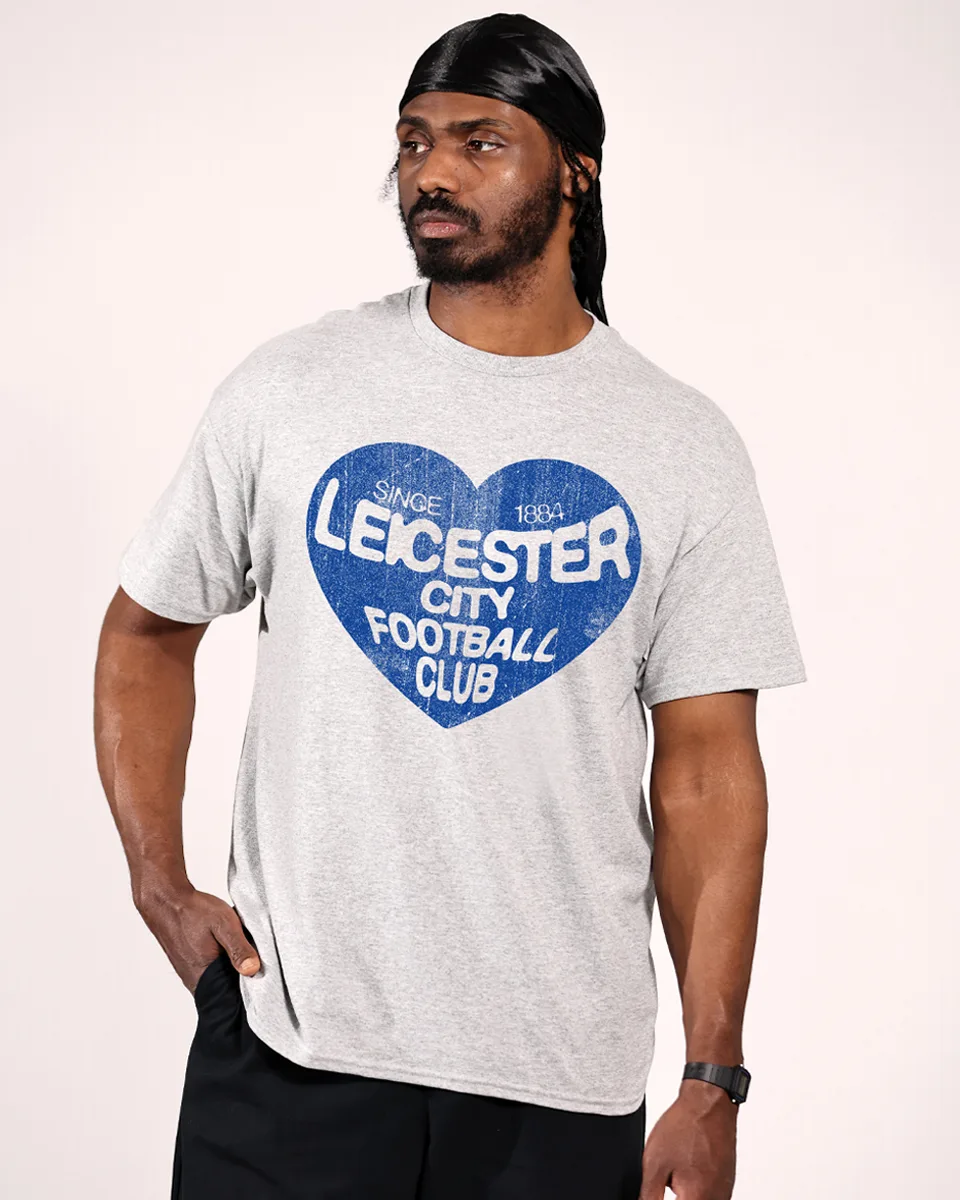 Leicester City Blue Heart T-Shirt - Adults
